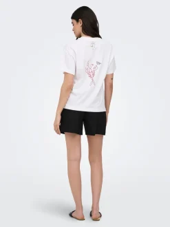 ONLITA Hohe Taille Normal geschnitten Leinen Bermuda Shorts