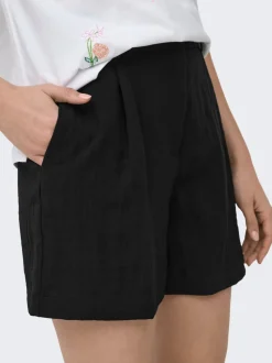 ONLITA Hohe Taille Normal geschnitten Leinen Bermuda Shorts