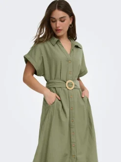 ONLJAKIRI Leinen Langes Kleid