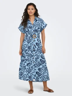 ONLJAKIRI Leinen Langes Kleid