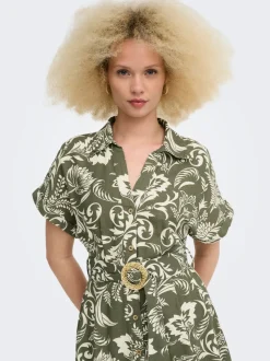 ONLJAKIRI Leinen Langes Kleid