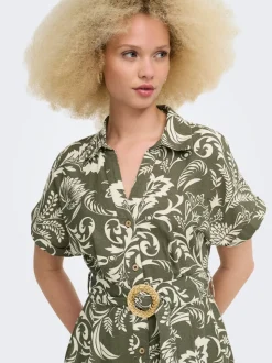 ONLJAKIRI Leinen Langes Kleid