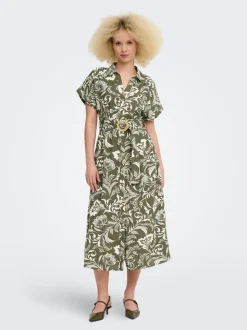 ONLJAKIRI Leinen Langes Kleid