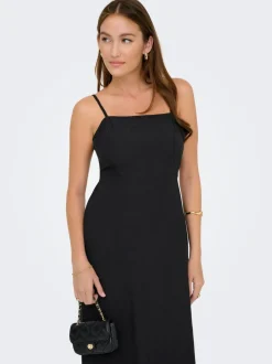 ONLJAKIRI Leinen Midikleid