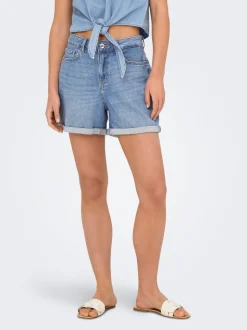 ONLJOSEPHINE Hohe Taille Normal geschnitten Jeans-Shorts