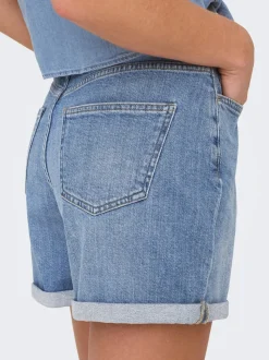 ONLJOSEPHINE Hohe Taille Normal geschnitten Jeans-Shorts