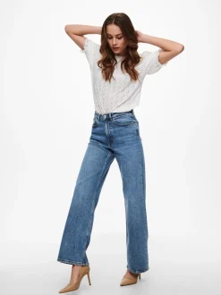 ONLJUICY Hohe Taille Weiter Beinschnitt Jeans