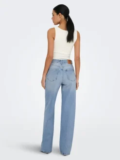ONLJUICY Hohe Taille Weiter Beinschnitt Jeans