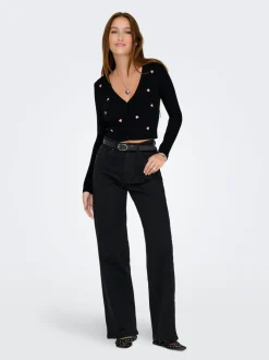 ONLJUICY Hohe Taille Weiter Beinschnitt Jeans