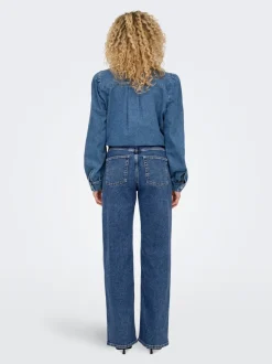 ONLJUICY Hohe Taille Weiter Beinschnitt Jeans