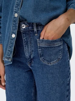 ONLJUICY Hohe Taille Weiter Beinschnitt Jeans