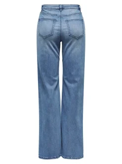 ONLJUICY-WAUW Hohe Taille Weiter Beinschnitt Jeans