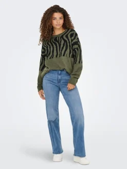 ONLJUICY-WAUW Hohe Taille Weiter Beinschnitt Jeans