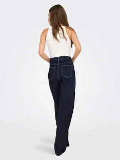 ONLJUICY-WAUW Hohe Taille Weiter Beinschnitt Jeans