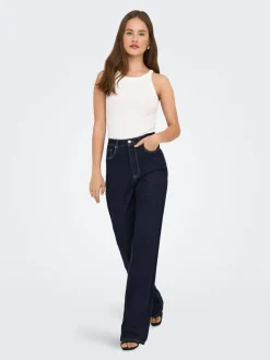 ONLJUICY-WAUW Hohe Taille Weiter Beinschnitt Jeans