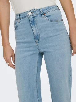 ONLJUICY-WAUW Hohe Taille Weiter Beinschnitt Jeans