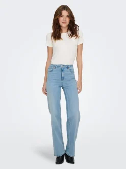 ONLJUICY-WAUW Hohe Taille Weiter Beinschnitt Jeans
