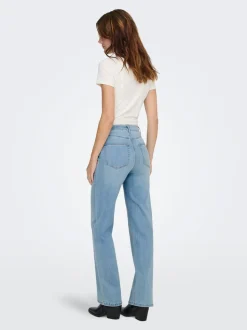 ONLJUICY-WAUW Hohe Taille Weiter Beinschnitt Jeans