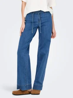 ONLJUICY-WAUW Hohe Taille Weiter Beinschnitt Jeans