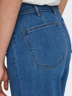 ONLJUICY-WAUW Hohe Taille Weiter Beinschnitt Jeans