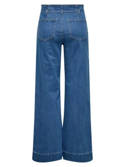 ONLJUICY-WAUW Hohe Taille Weiter Beinschnitt Jeans