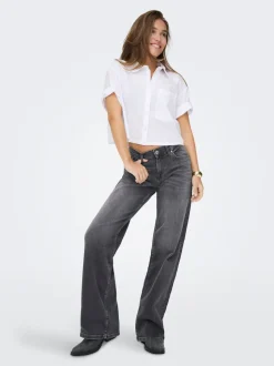 ONLJULLES Niedrige Taille Weiter Beinschnitt Jeans