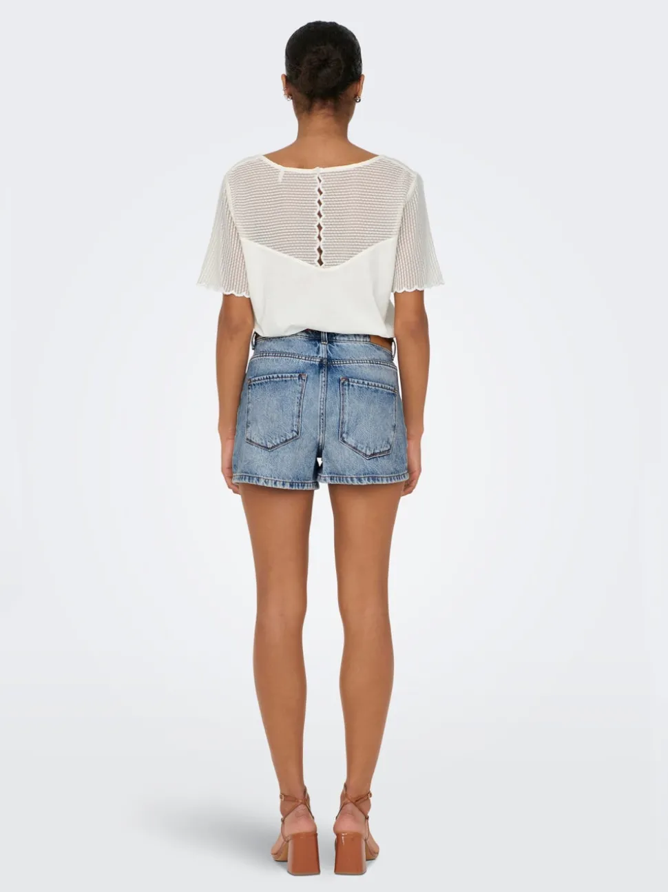 ONLKELLY Hohe Taille Normal geschnitten Jeans-Shorts