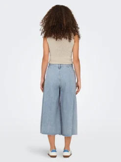 ONLLA Hohe Taille Weiter Beinschnitt Lang Jeans