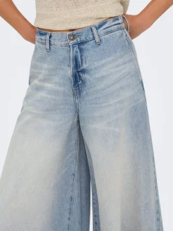 ONLLA Hohe Taille Weiter Beinschnitt Lang Jeans