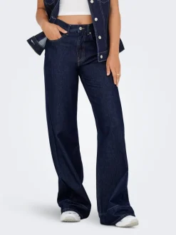 ONLLINEA Hohe Taille Weiter Beinschnitt Jeans