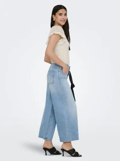 ONLLORAN Mittlere Taille Weiter Beinschnitt Jeans