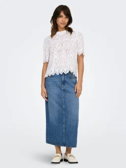ONLLUMI Denim Jeansrock Midirock