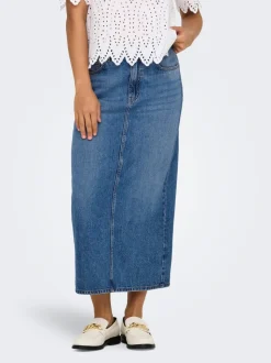 ONLLUMI Denim Jeansrock Midirock