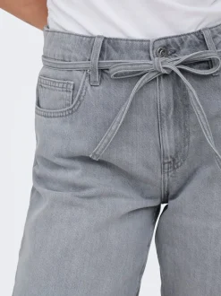 ONLLUMI Mittlere Taille Weiter Beinschnitt Jeans-Shorts