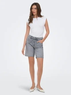 ONLLUMI Mittlere Taille Weiter Beinschnitt Jeans-Shorts