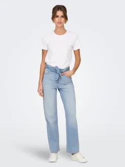 ONLMADDIE Hohe Taille Weiter Beinschnitt Jeans