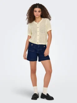 ONLMADELINE Hohe Taille Normal geschnitten Jeans-Shorts
