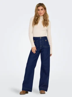 ONLMADELINE Hohe Taille Weiter Beinschnitt Jeans