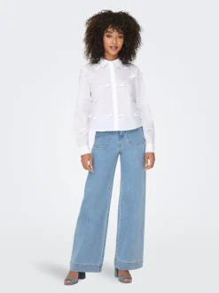 ONLMADELINE Hohe Taille Weiter Beinschnitt Jeans