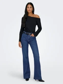 ONLMADISON Hohe Taille Flared Jeans