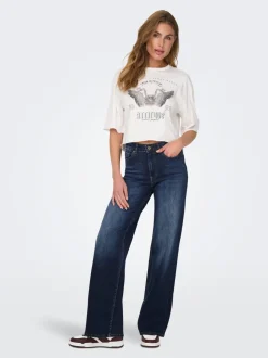 ONLMADISON Hohe Taille Weiter Beinschnitt Jeans