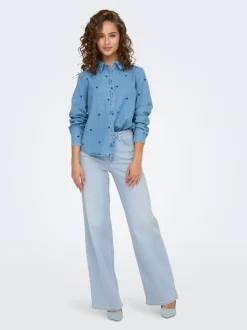 ONLMADISON Hohe Taille Weiter Beinschnitt Jeans