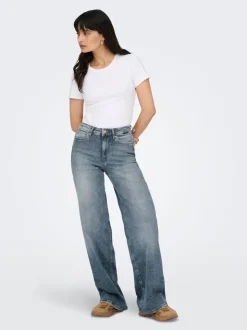 ONLMADISON Hohe Taille Weiter Beinschnitt Jeans