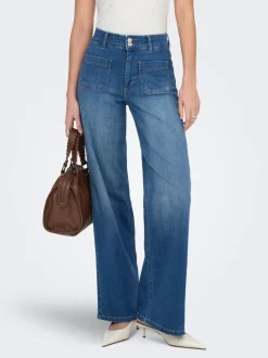 ONLMADISON Hohe Taille Weiter Beinschnitt Jeans