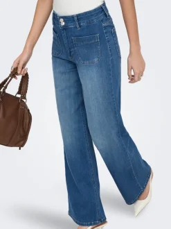 ONLMADISON Hohe Taille Weiter Beinschnitt Jeans