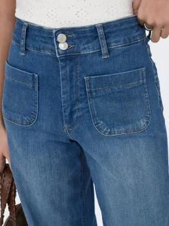 ONLMADISON Hohe Taille Weiter Beinschnitt Jeans