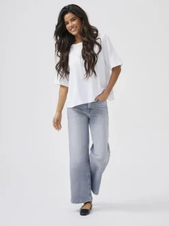 ONLMADISON Hohe Taille Weiter Beinschnitt Verkürzt Jeans