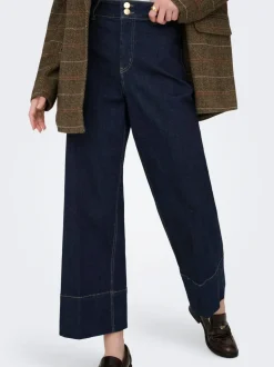 ONLMADISON Hohe Taille Weiter Beinschnitt Verkürzt Jeans