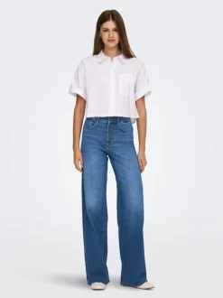 ONLMADISON Hohe Taille Weiter Beinschnitt Jeans