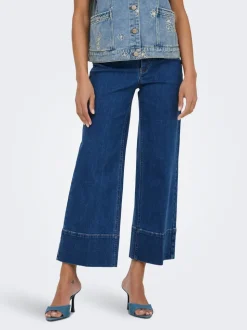 ONLMADISON Hohe Taille Weiter Beinschnitt Verkürzt Jeans